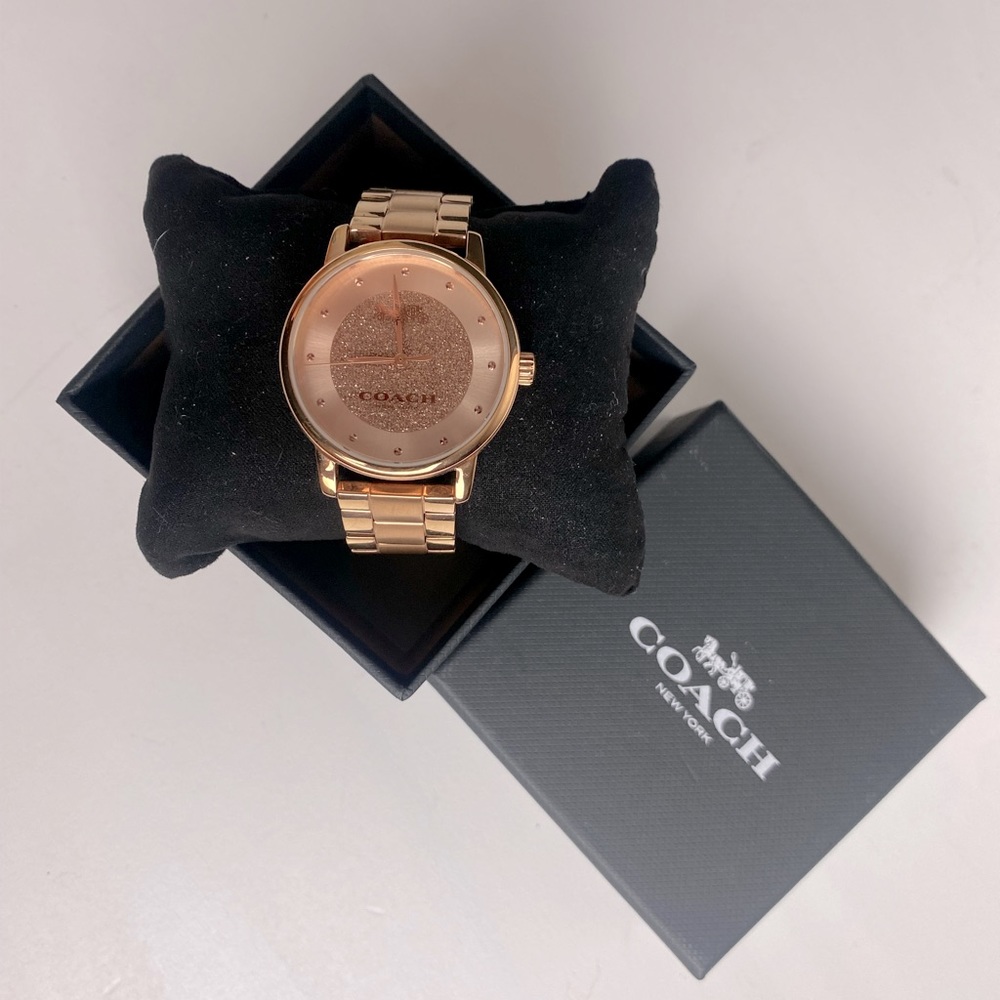 Coach rose gold watch